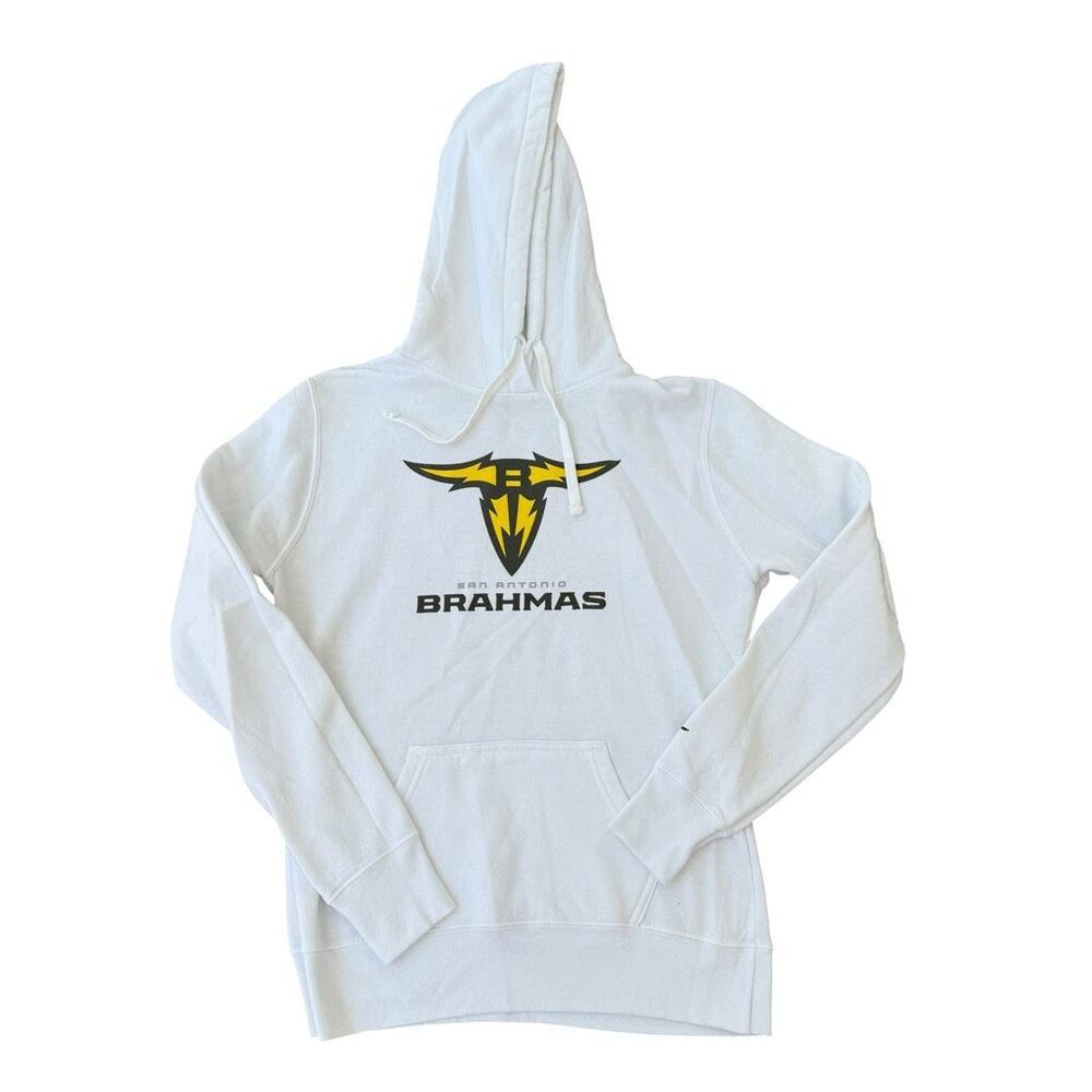 XFL San Antonio Brahmas Hoodie Adult Small S White Football Pullover